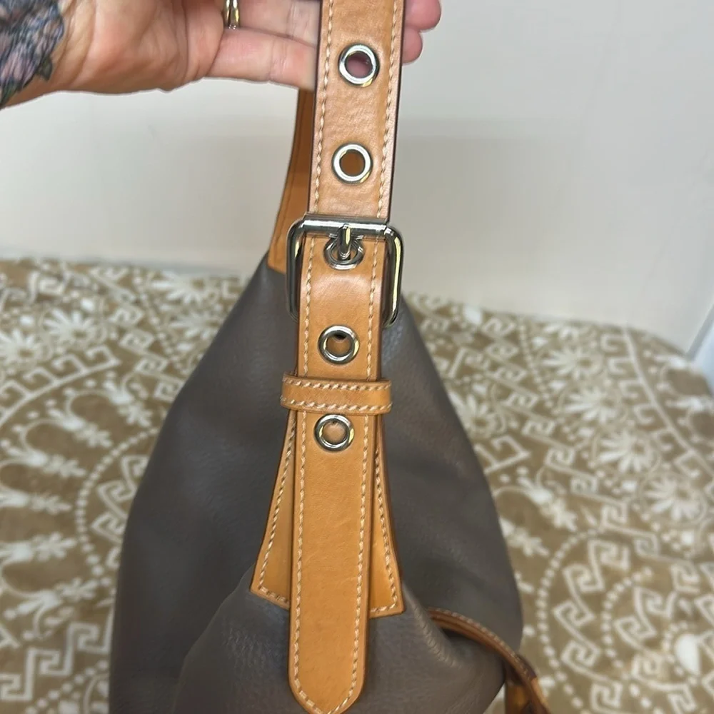 Dooney & Bourke Patterson Paige Gray Pebble Leather Hobo Bag, $298 - Picture 7 of 13